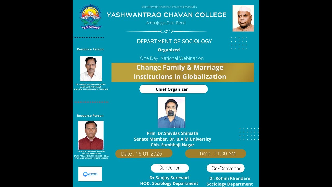One Day National Webinar on Change Family and Marriage Institutions in Globalization