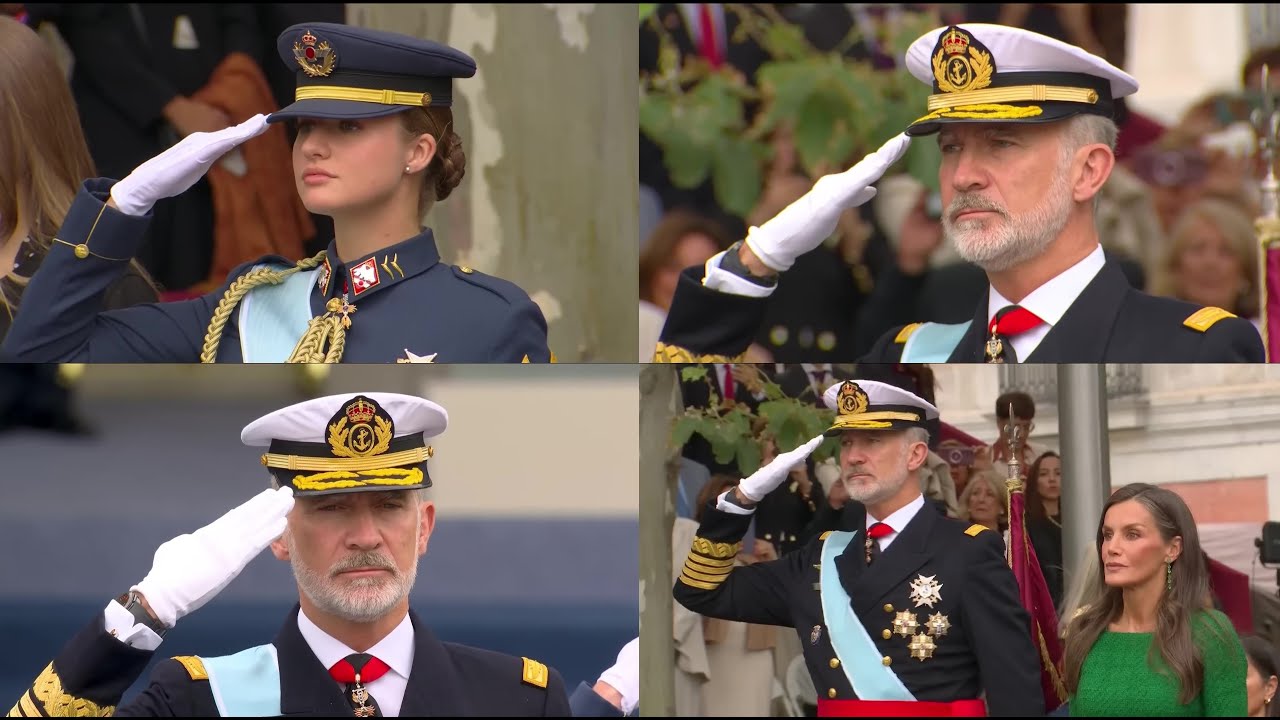 King Felipe VI and Princess Leonor attend military parade on Spain's national day