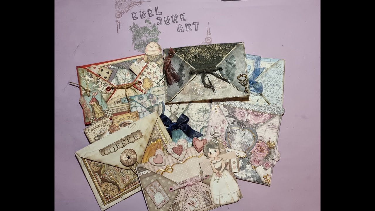 Briefumschläge mit Deko Tutorial für dein Junk Journal