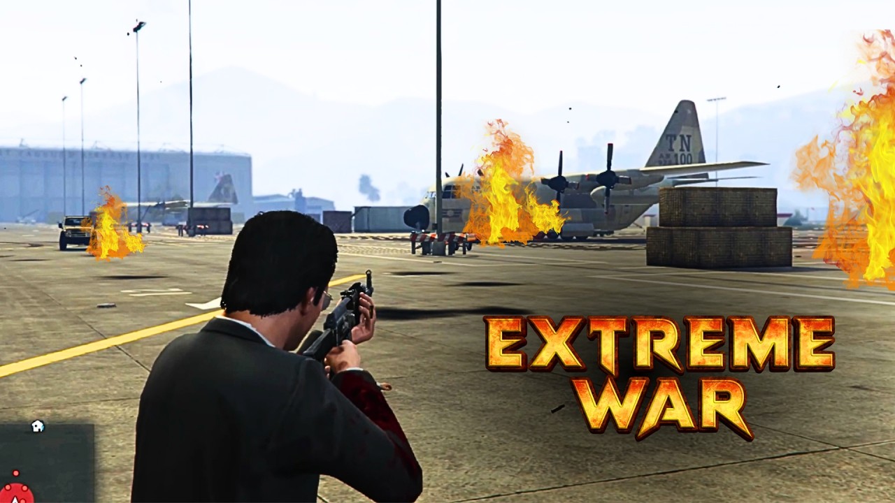 Stealing a Military Jet Went Wrong 😱 | Extreme War at Military Base | GTA 5