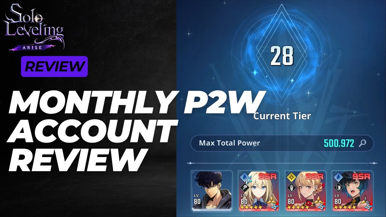 [Solo Leveling: Arise] Monthly Account Review | 500K Total Power | Lvl 80