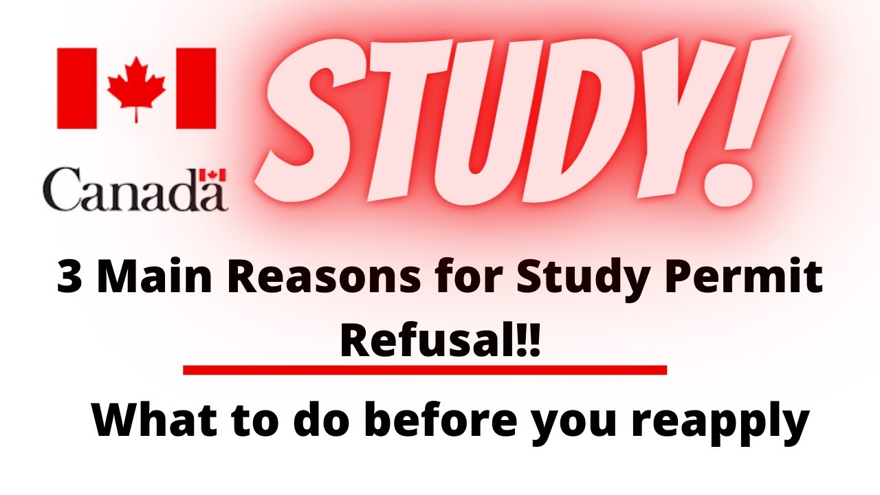 3 Main Reasons for Canada Study Refusal| What to do before you reapply for Canada study permit.