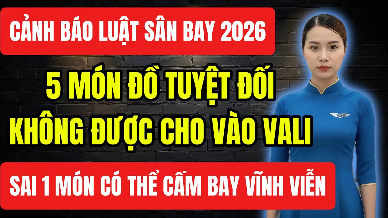 BÍ MẬT HÀNG KHÔNG :  5 Món Tuyệt Đối Không Bỏ Vào Hành Lý Ký Gửi Người Lớn Tuổi Đi Máy Bay Cần Biết