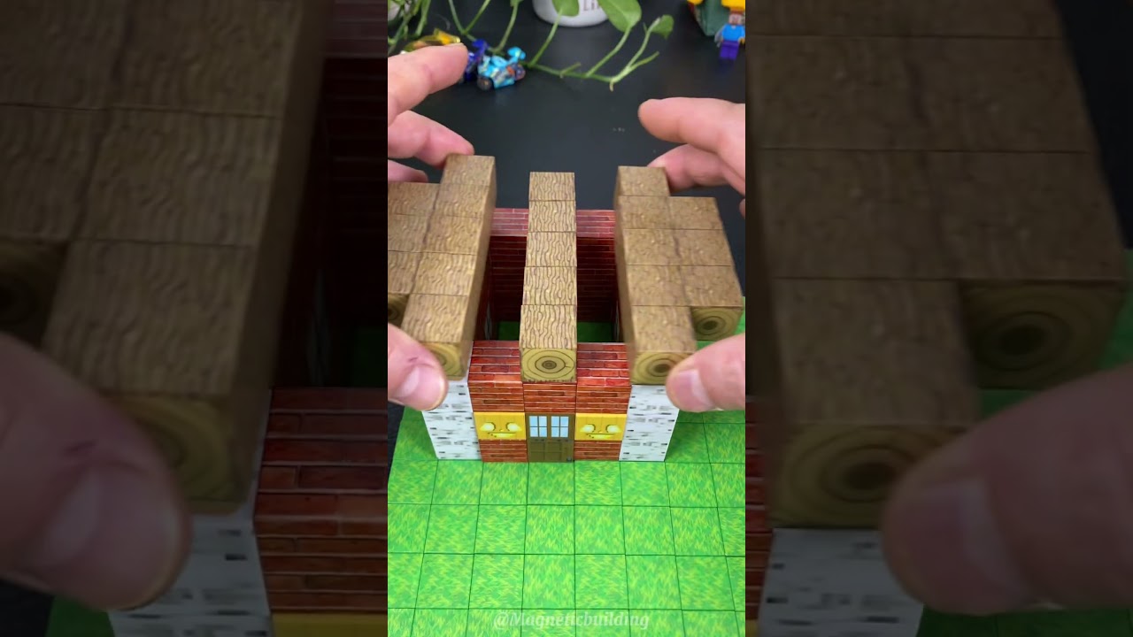Magnetic building blocks are so fun! #minecraft #buildingtoys #asmr #satisfying #stressrelief #toys