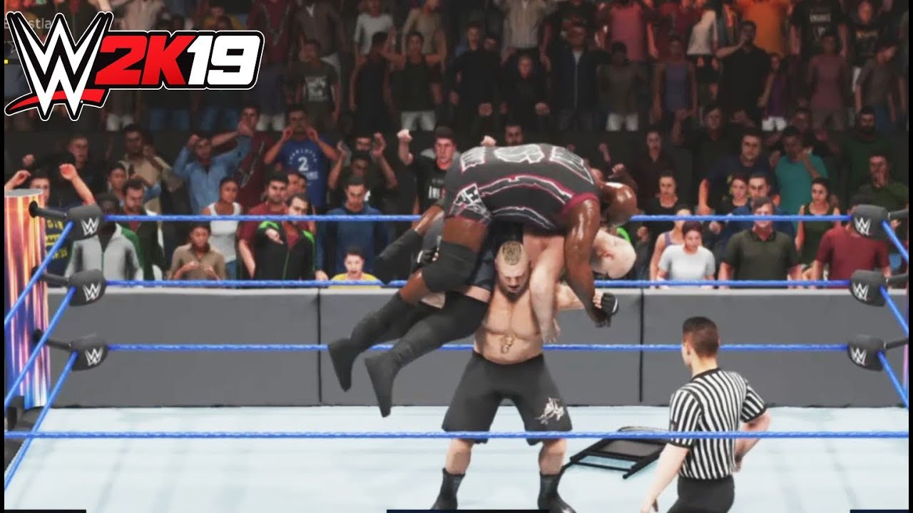 WWE-2K19-Brock Lesnar vs.Big Show vs Mark Henry-Triple threat Match-WWE FastLane 2018