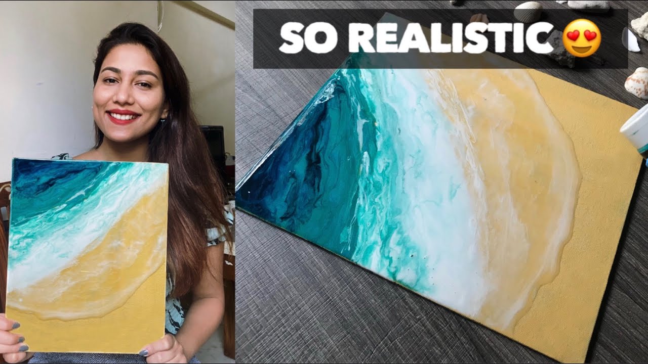 RESIN ART | How I converted a piece of an Old Canvas into a BEAUTIFUL ART | Step by Step Tutorial