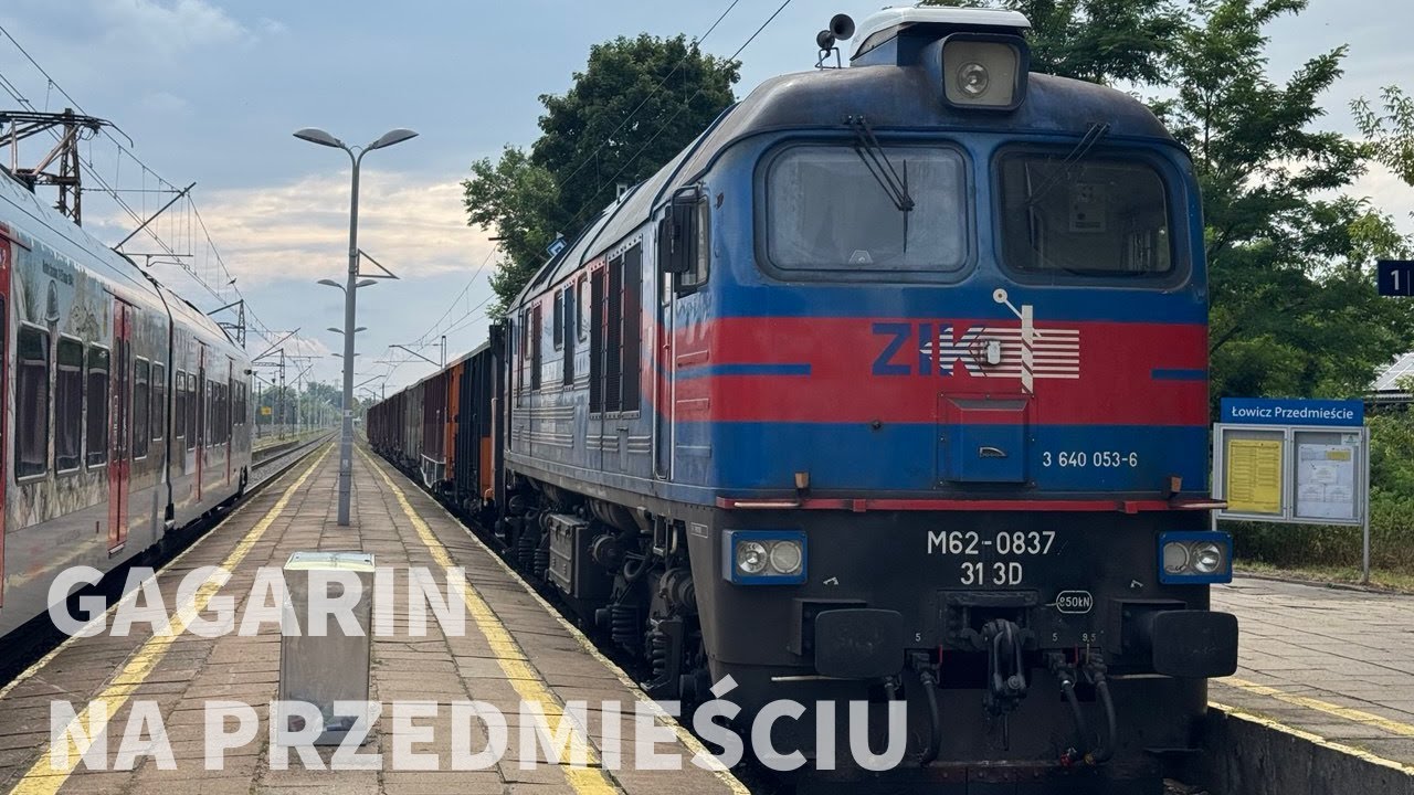 Nietypowa lokomotywa na stacji Łowicz Przedmieście - M62 ZIK Sandomierz