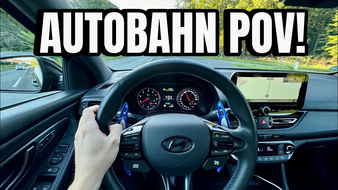 🛣️Verbrauch nach 30min 200Km/h? Mit dem Hyundai I30N nach Frankfurt über die Autobahn.