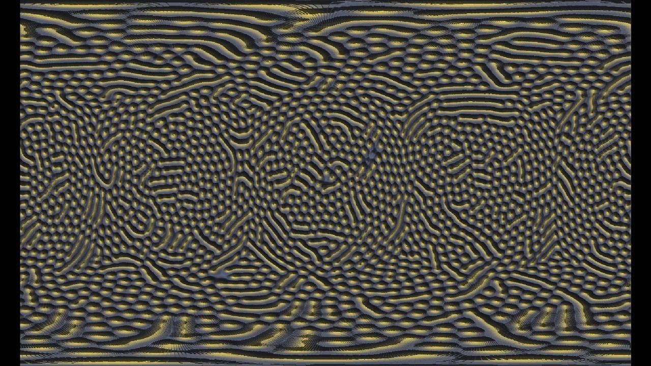 Spots in the Gray-Scott model on the sphere with random initial state