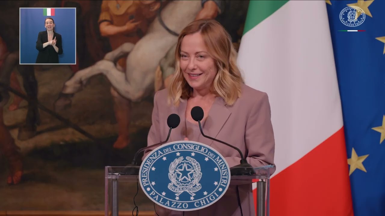 Dichiarazioni alla stampa Meloni - Merz (traduzione simultanea - LIS)