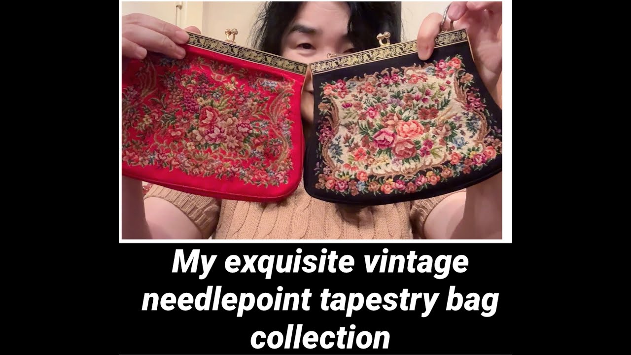 Exquisite Vintage Antique Needlepoint tapestry bag collection
