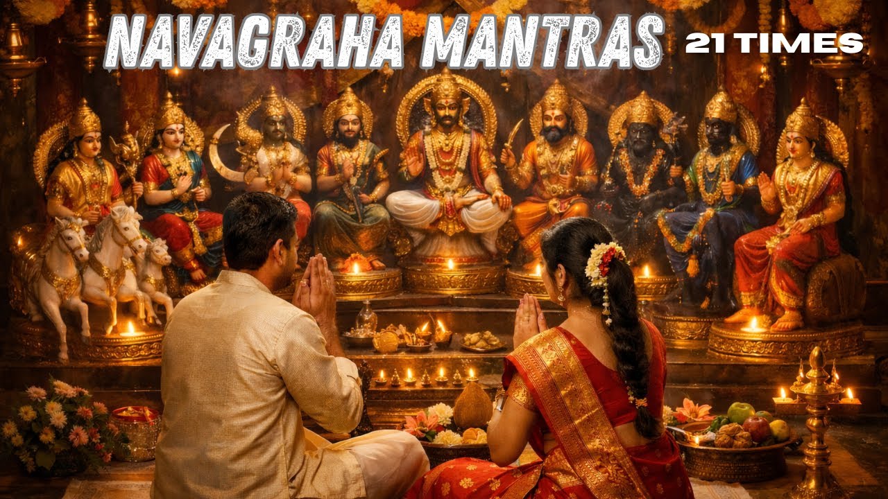 21 Times I 🌿 Meditative Navagraha Mantras🌿 I Listen for Blessings all 9 Planets