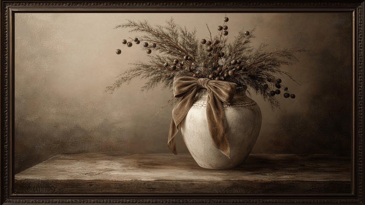 Winter Botanical Frame 4K TV Art