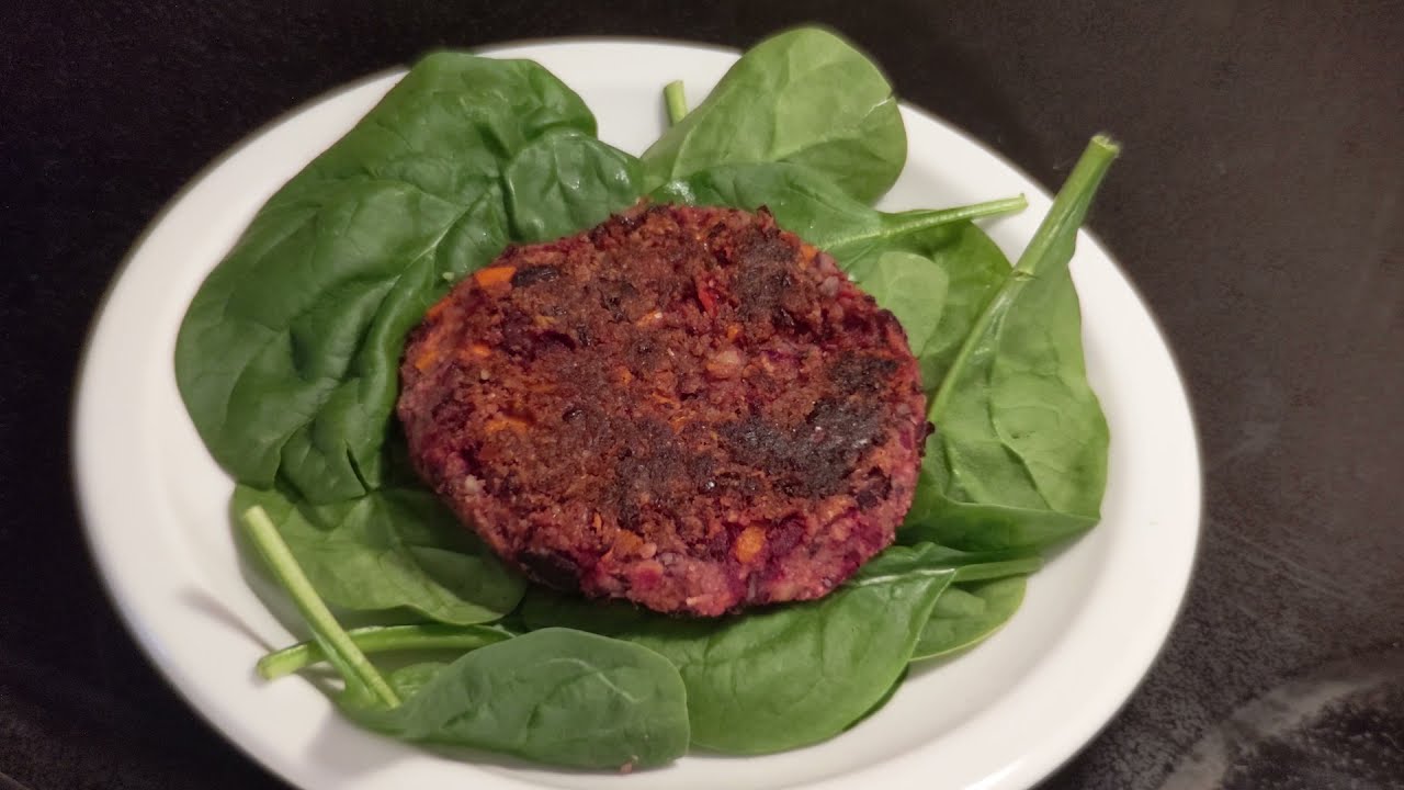Keto Black Bean Beet Burgers