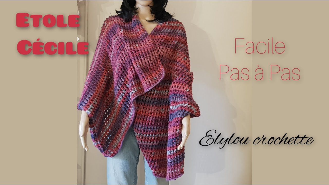 TUTO crochet : Comment faire une étole facile au crochet tunisien !