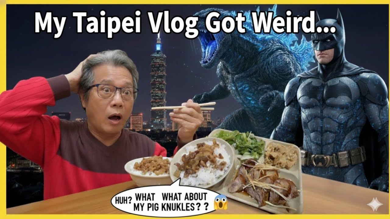退休工程師對決哥吉拉🦖在豬腳飯🍖桌上解決核爆危機😲（AI 動畫版）|汐止福德一路美食  #food #ai #animation #taiwan #taipei #豬腳 #刨冰