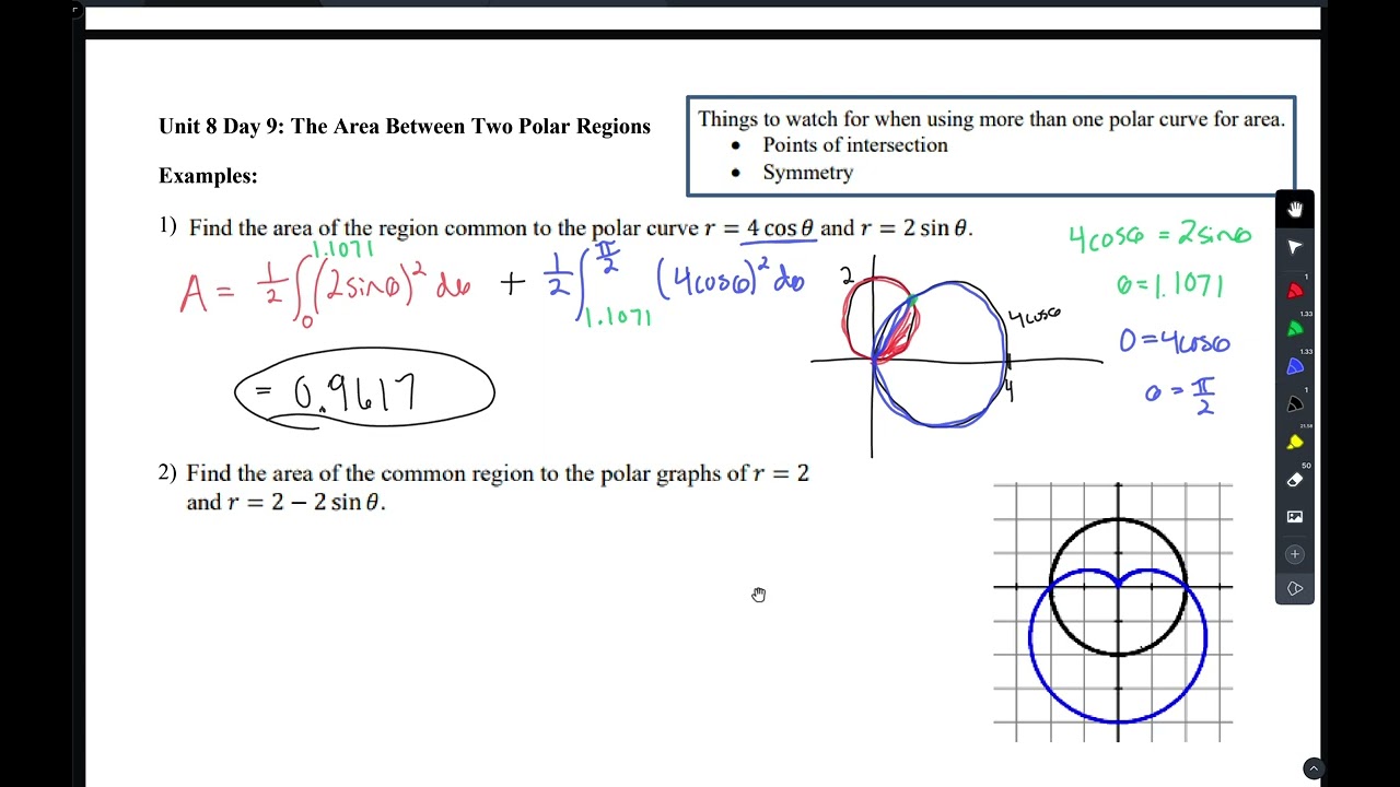 Unit8D9BC: Area Between Two Polar Curves