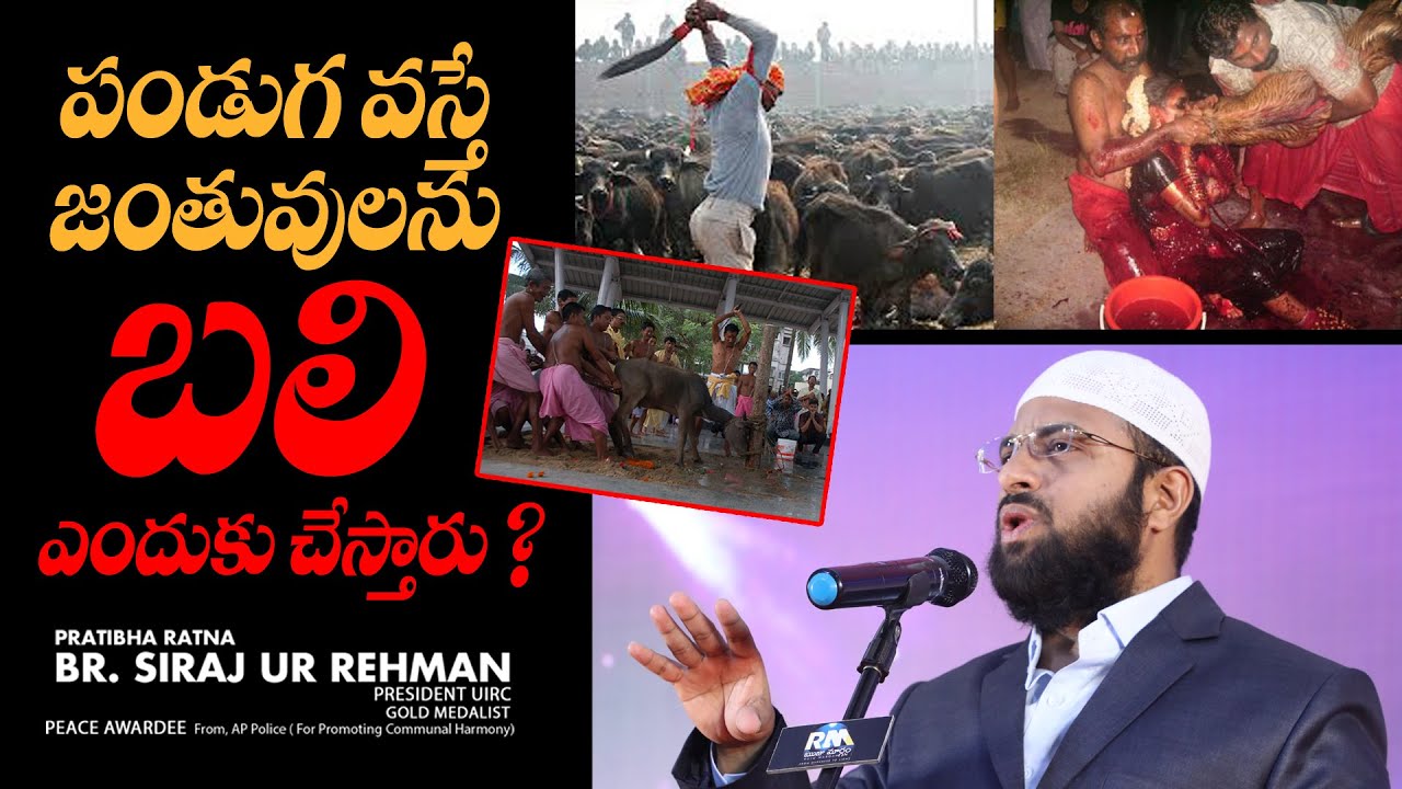 Br Siraj : పండుగ వస్తే జంతువులను బలి ఎందుకు చేస్తారు ?