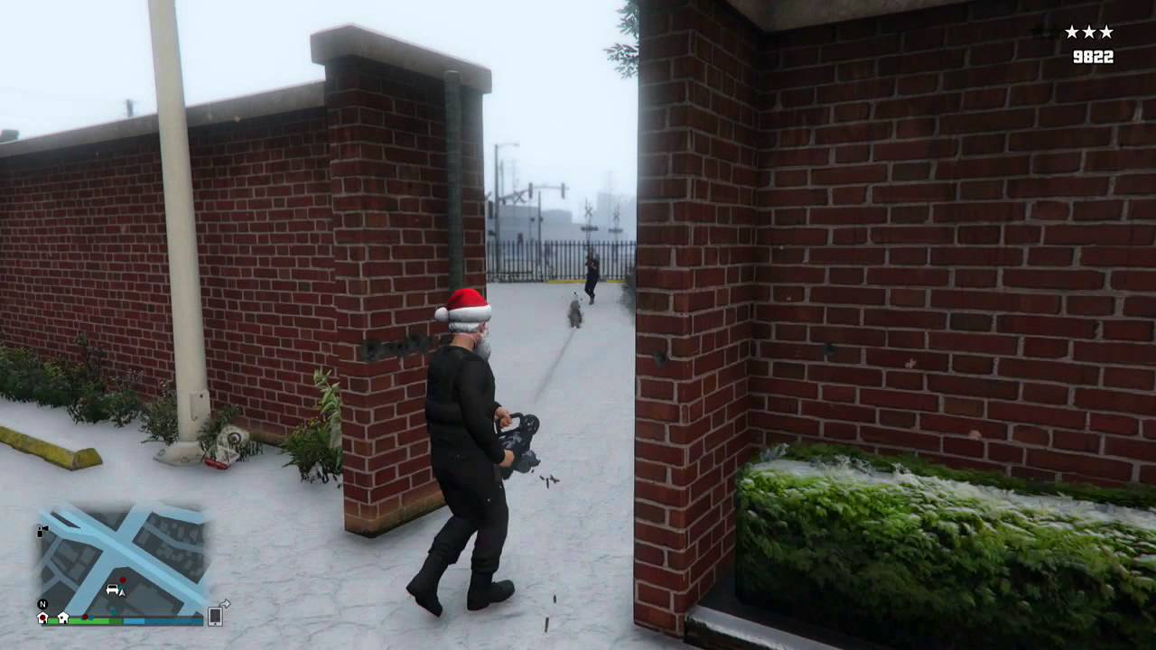 Gta 5 Online Funny Moments - SANTAS REVENGE, Explosions & Trippy TV Show