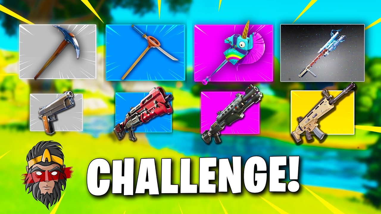 *CHALLENGE* ZBRANĚ POUZE PODLE RANDOM KRUMPÁČE!!