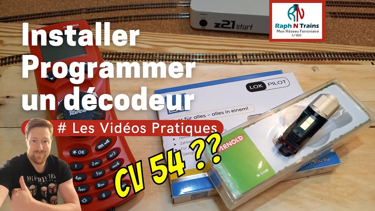 COMMENT régler les CV d'une LOCOMOTIVE programmer un décodeur ESU automatiquement avec le CV 54 ?