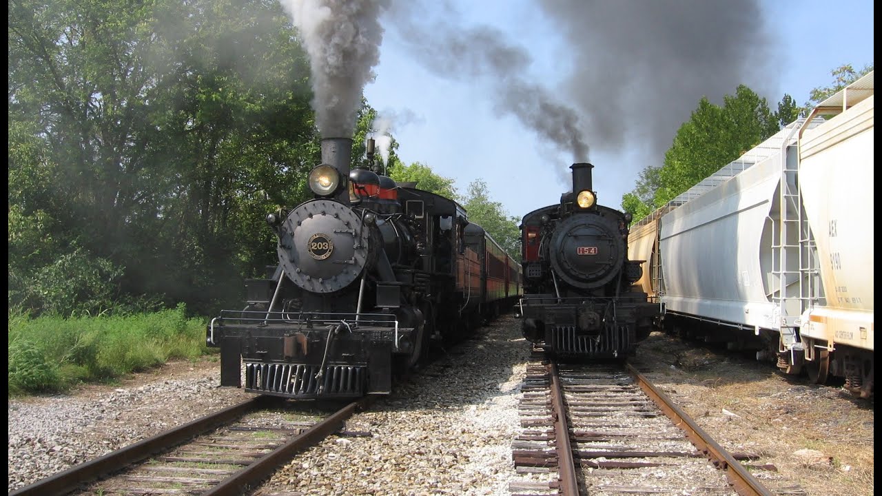 Three Rivers Rambler Railfan Day 2010, 2-8-0 #154 & #203 August 2010