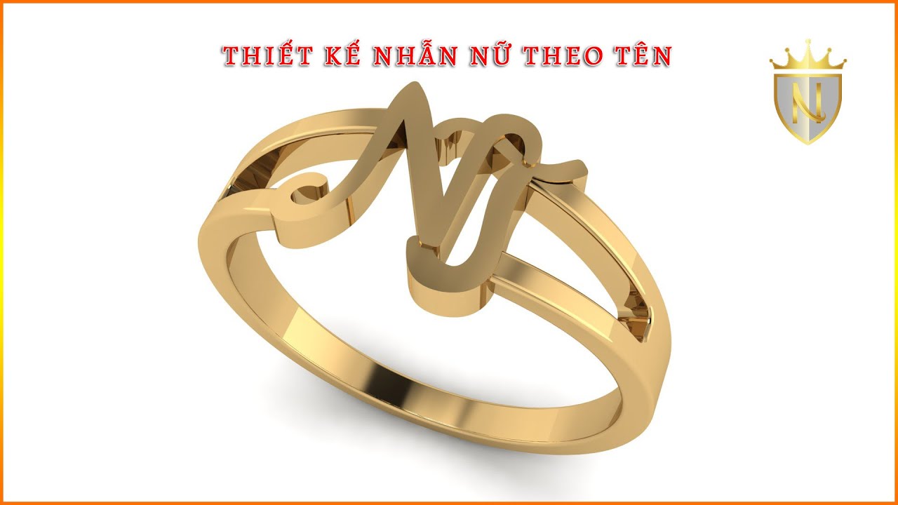 Vẽ Nhẫn Nữ Theo Tên , Thiết Kế Trang Sức - Nam 3D