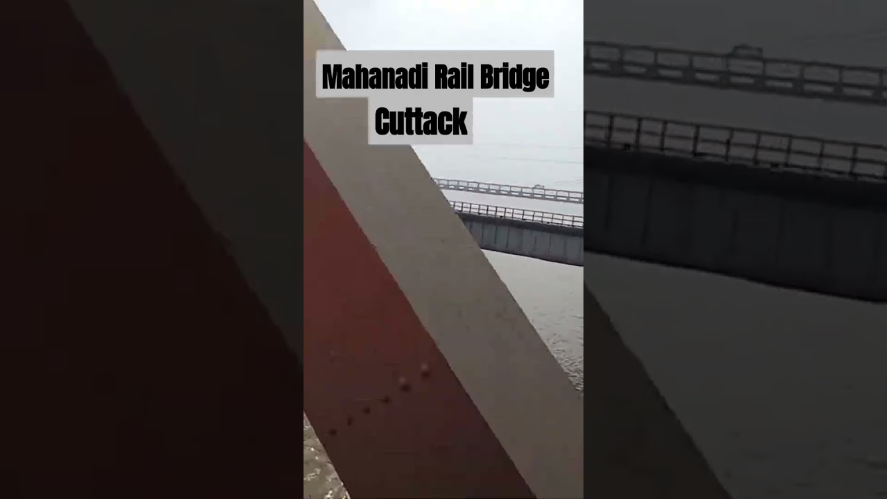 Train Crossing#Mahanadi Rail Bridge#cuttack #indianrailways #shorts