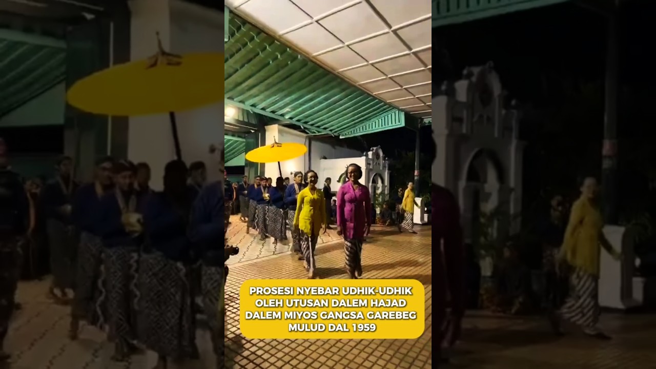 Prosesi nyebar uang koin di Kraton Jogja #sejarah #keratonjogja #garebegmulud