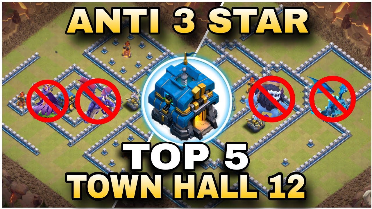 TOP 5 TH12 WAR & CWL BASES 2025 🔥 | Anti 3 Star | Base Links | Clash of Clans 