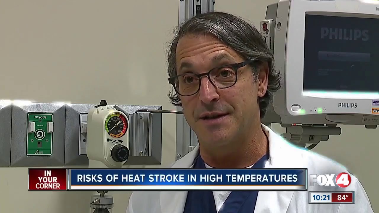 Risks of heat stroke in high temperatures