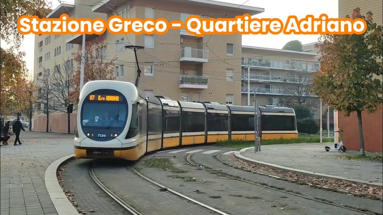 Timelapse tram di Milano linea 7 da Stazione Greco al quartiere Adriano