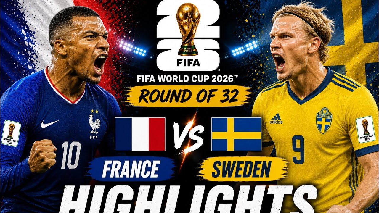 France vs Sweden Highlights | FIFA World Cup 2026 Round of 32 Highlights & Goals