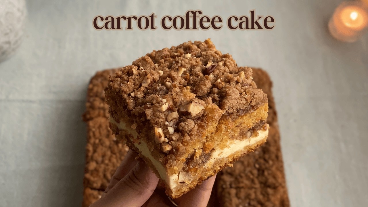 Soft Carrot Cream Cheese Coffee Cake ♡ Bake With Me