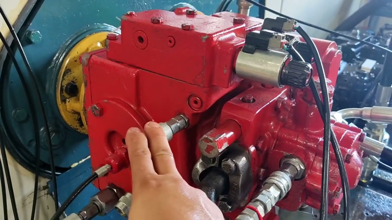 Teste bomba hidráulica Eaton P-5421 (Detalhes sobre funcionamento).