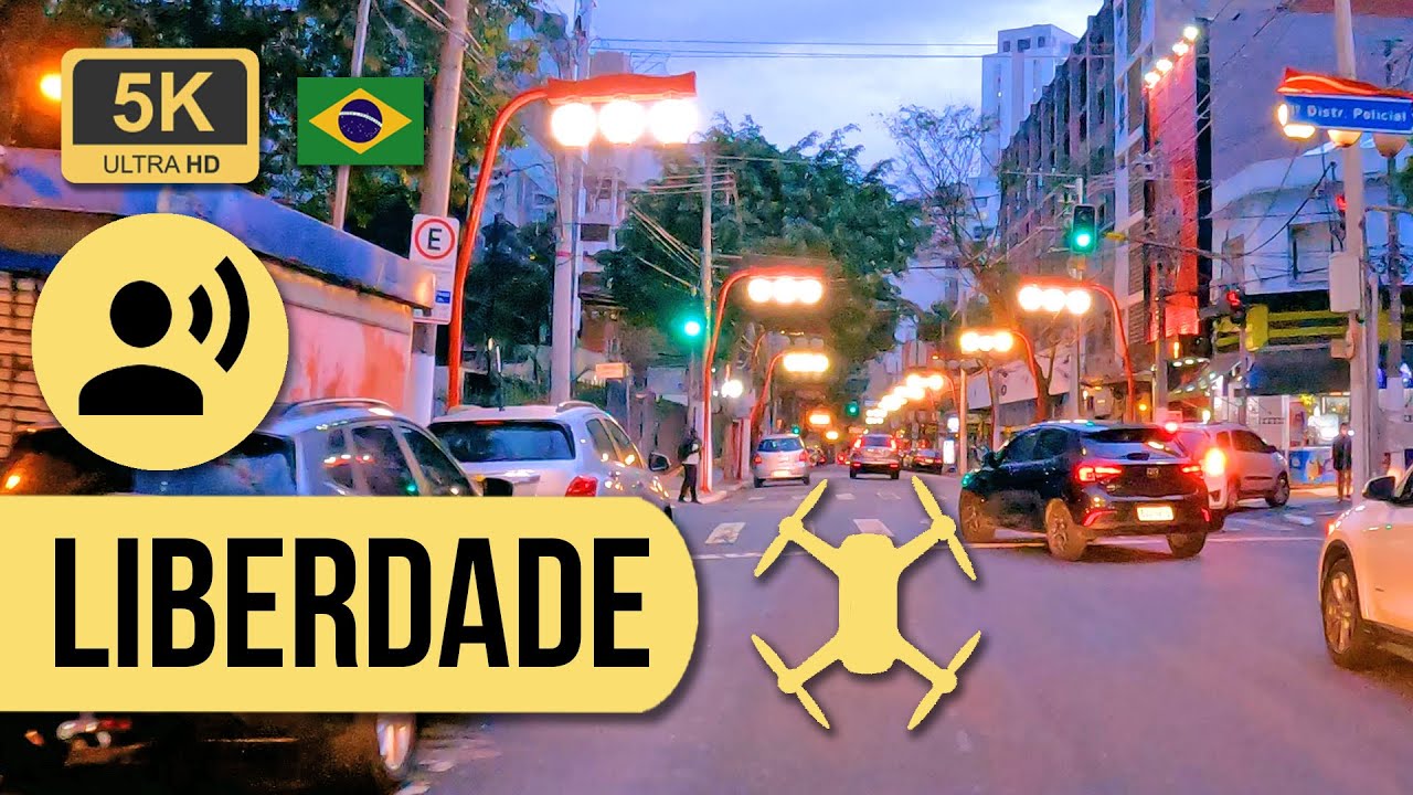 Dirigindo no bairro oriental da Liberdade, em São Paulo (com narração e drone) ⁵ᵏ³⁰ #160
