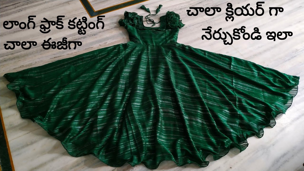 full circle long frock cutting in essy method with #PeterPancollar #fullcircle#cutting#longfrock
