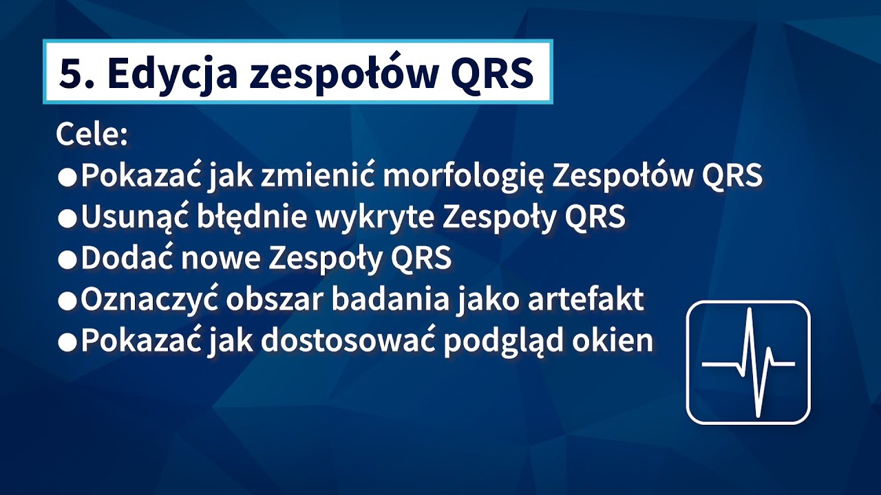 Poradnik HolCARD 24W #5: Edycja zespołów QRS; Holter EKG ASPEL AsPEKT 712