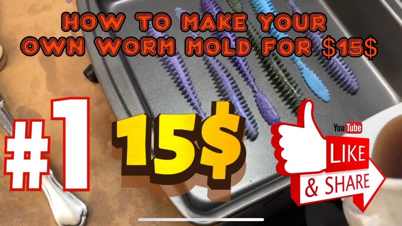 How to make a cheap 15$ worm mold out of fiberglass.open pour your own worms