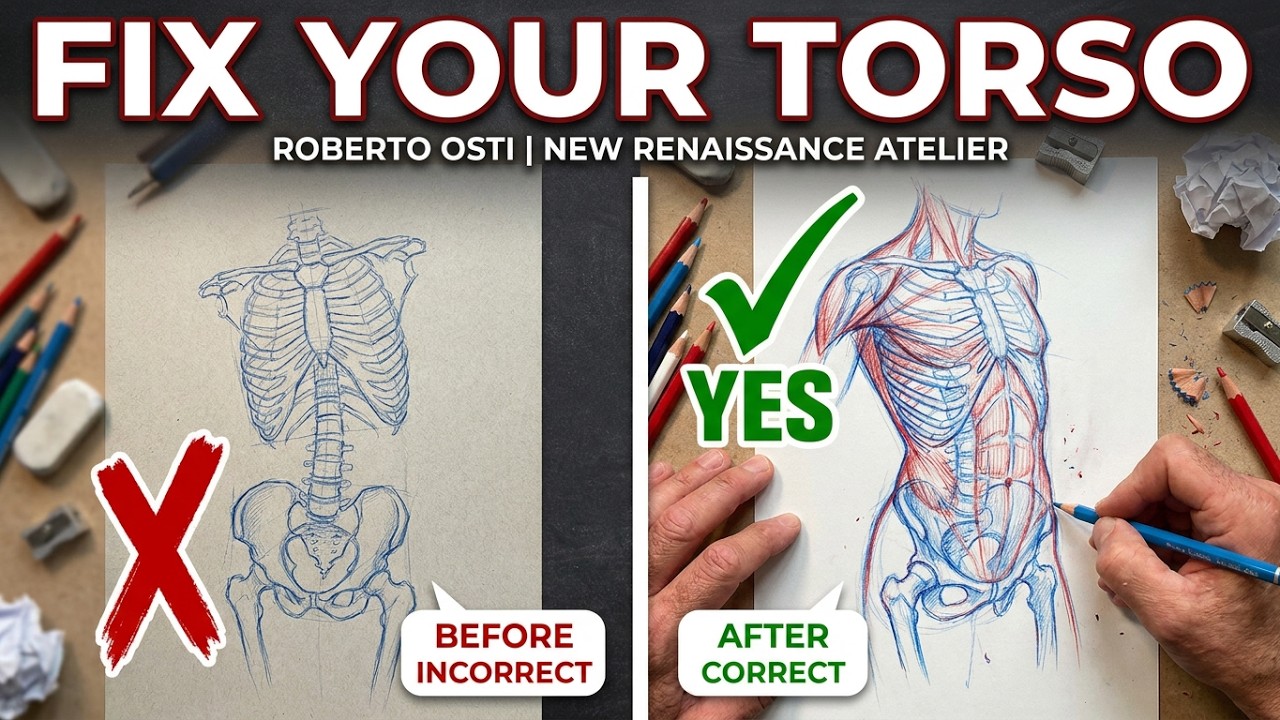 Chest Pelvis Connect: Rib Cage & Pelvis | Figure Drawing Tips&Bits #11