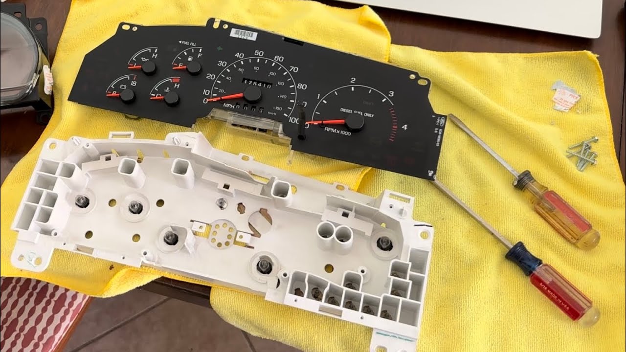 Finally! Ford E350 Cluster Swap with F250-350 Power Stroke! 1 of 3