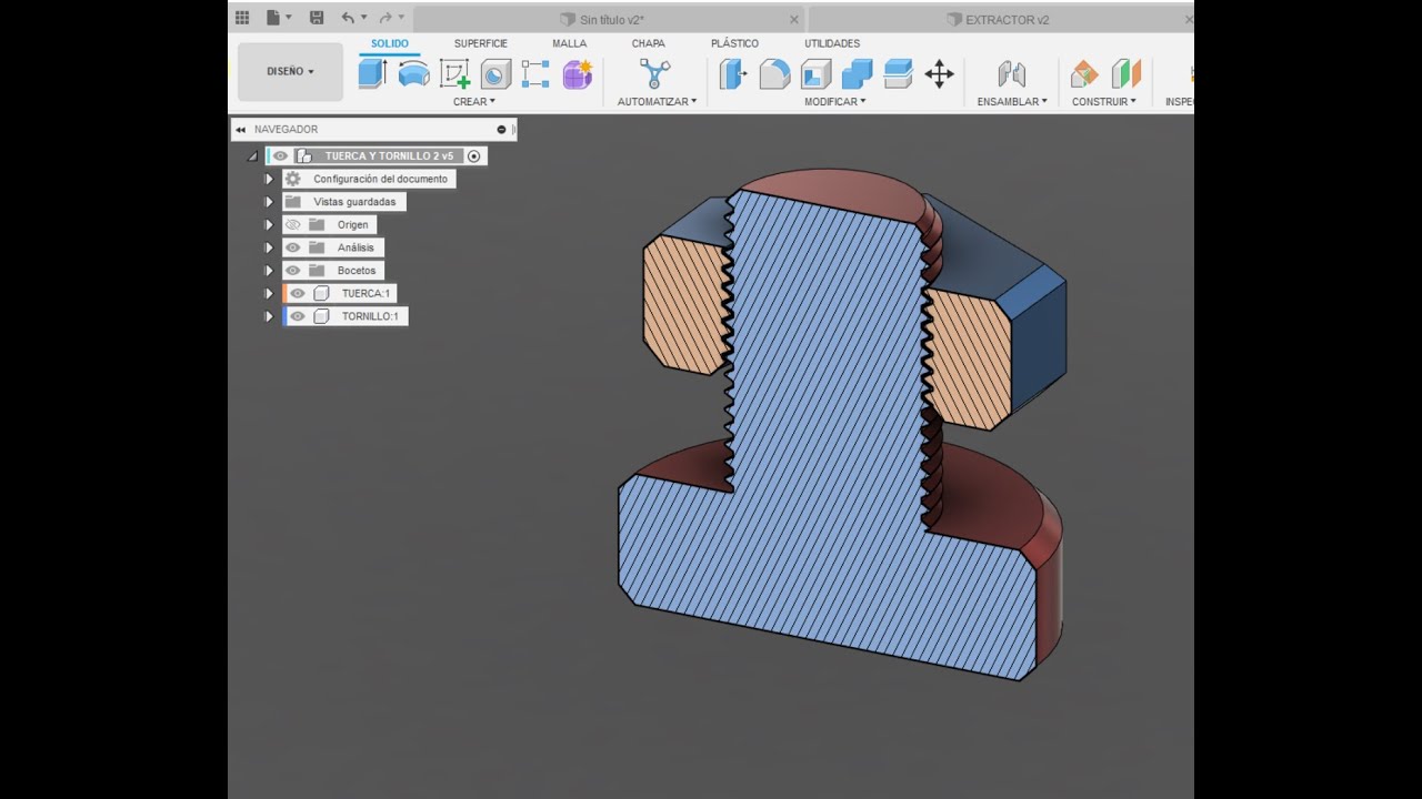 Curso Fusion 360. Ejercicio 6.1 - Modelado de roscas para imprimir en 3D (Parte 1)