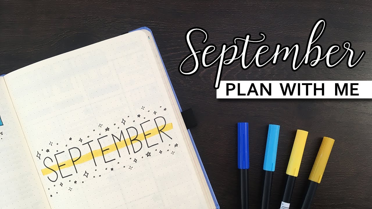 Space themed bullet journal setup 💜 September plan with me