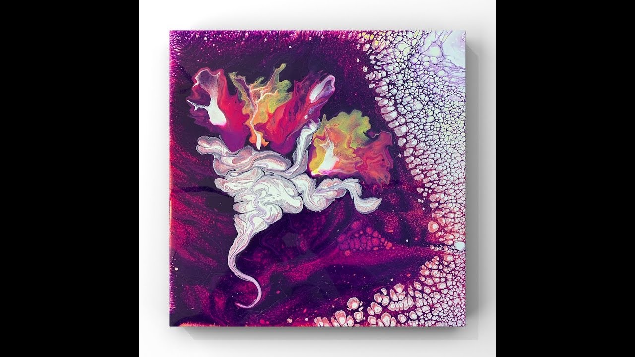 Acrylic Dirty Pour -- Decoart Satin Enamel paint to create cells no silicone