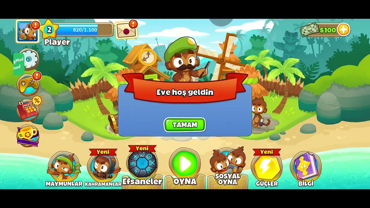 Maymun balon patlatıyor 