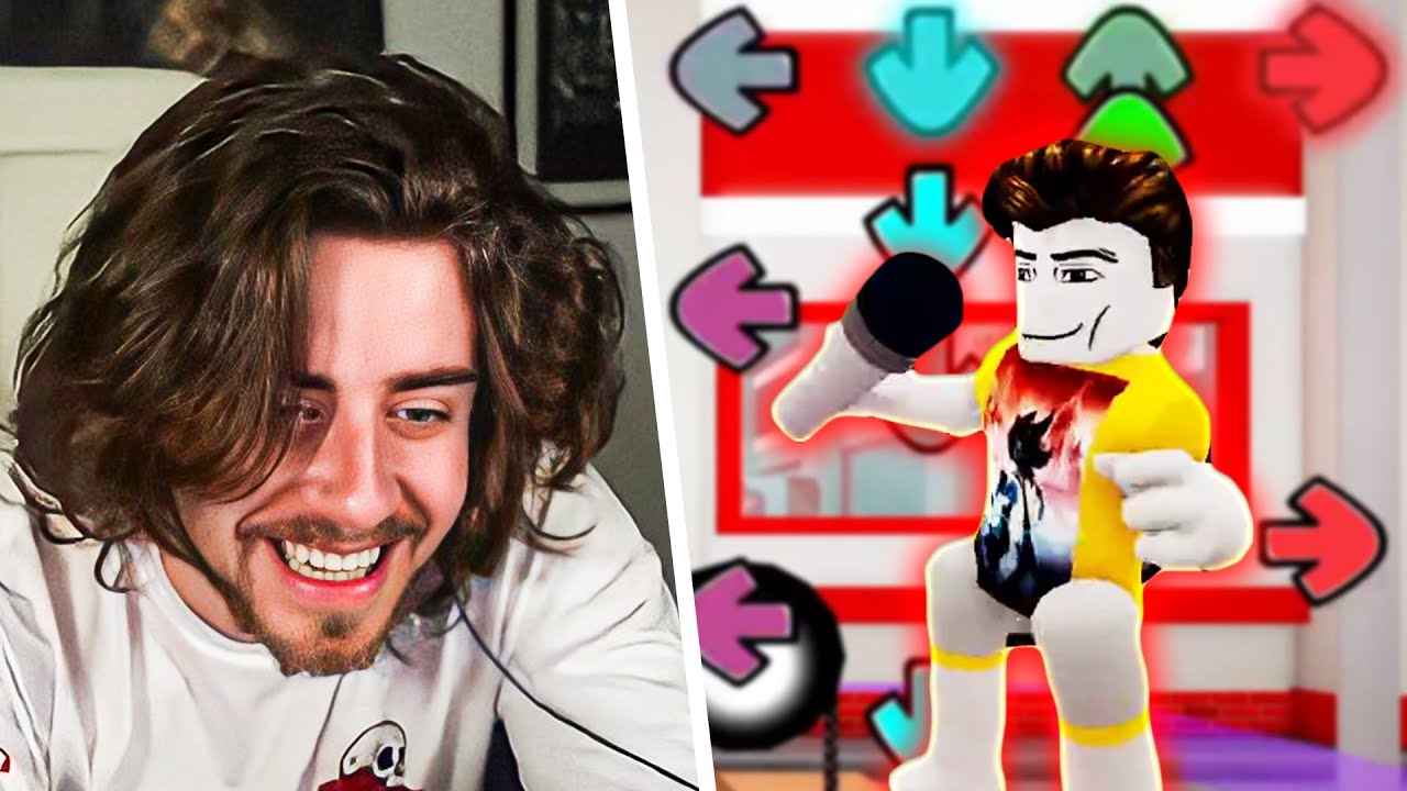 cellbit jogando Friday Night Funkin' com os amigos (só que no ROBLOX)
