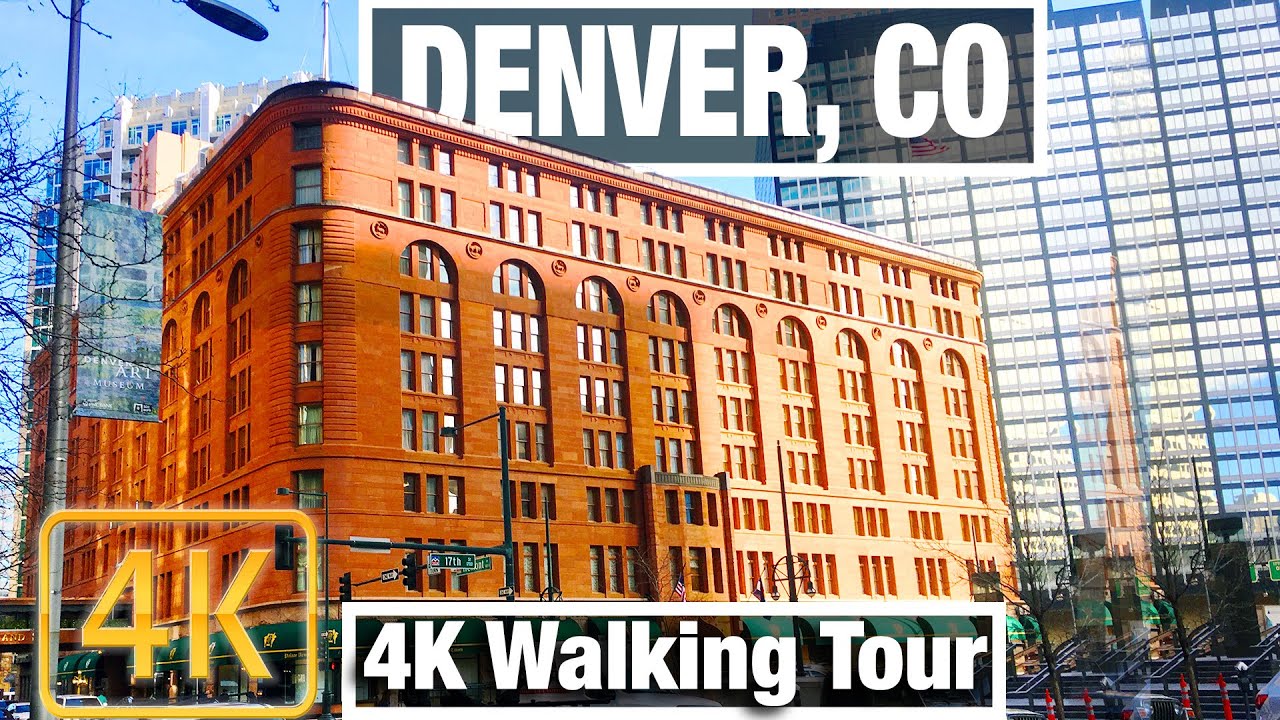 4K City Walks: Denver, Colorado 16th Street Mall to Capitol - Virtual Walk Treadmill City guide Vid