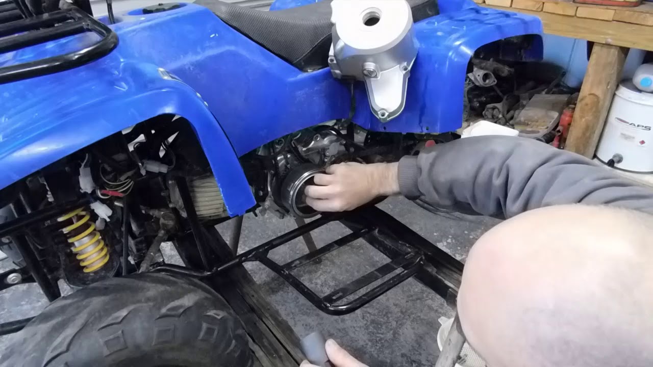110cc quad bike flywheel removal