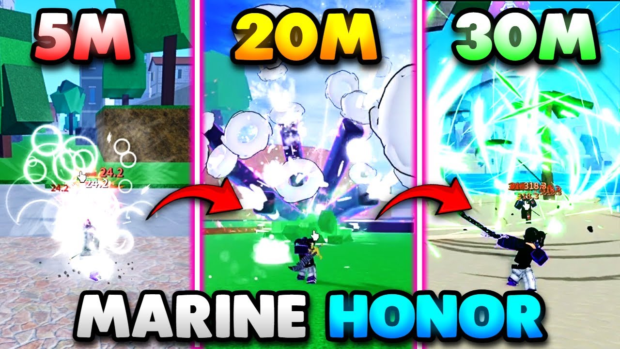 These Builds Got Me From 2.5M to 30M Marine HONOR In Blox Fruits!