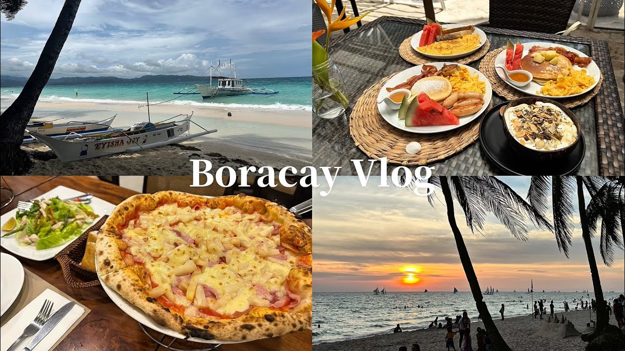 Boracay Vlog🏝️ | 六天五夜 | 落日帆船⛵️ | 長灘島美食🥥 | 超美沙灘🐚 | 海島度假⛱️